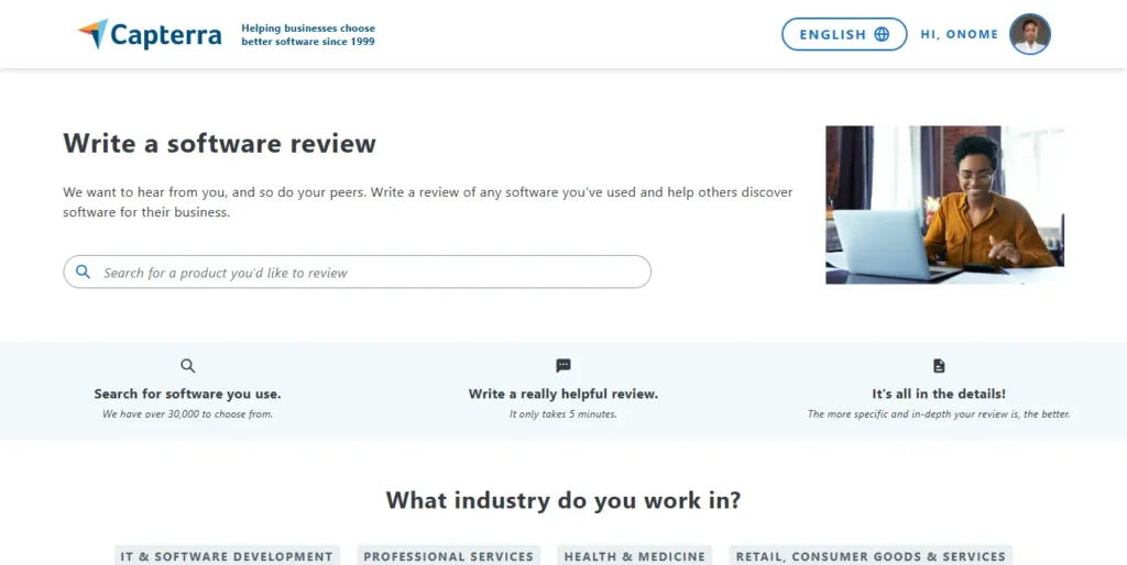 Capterra Reviews Page