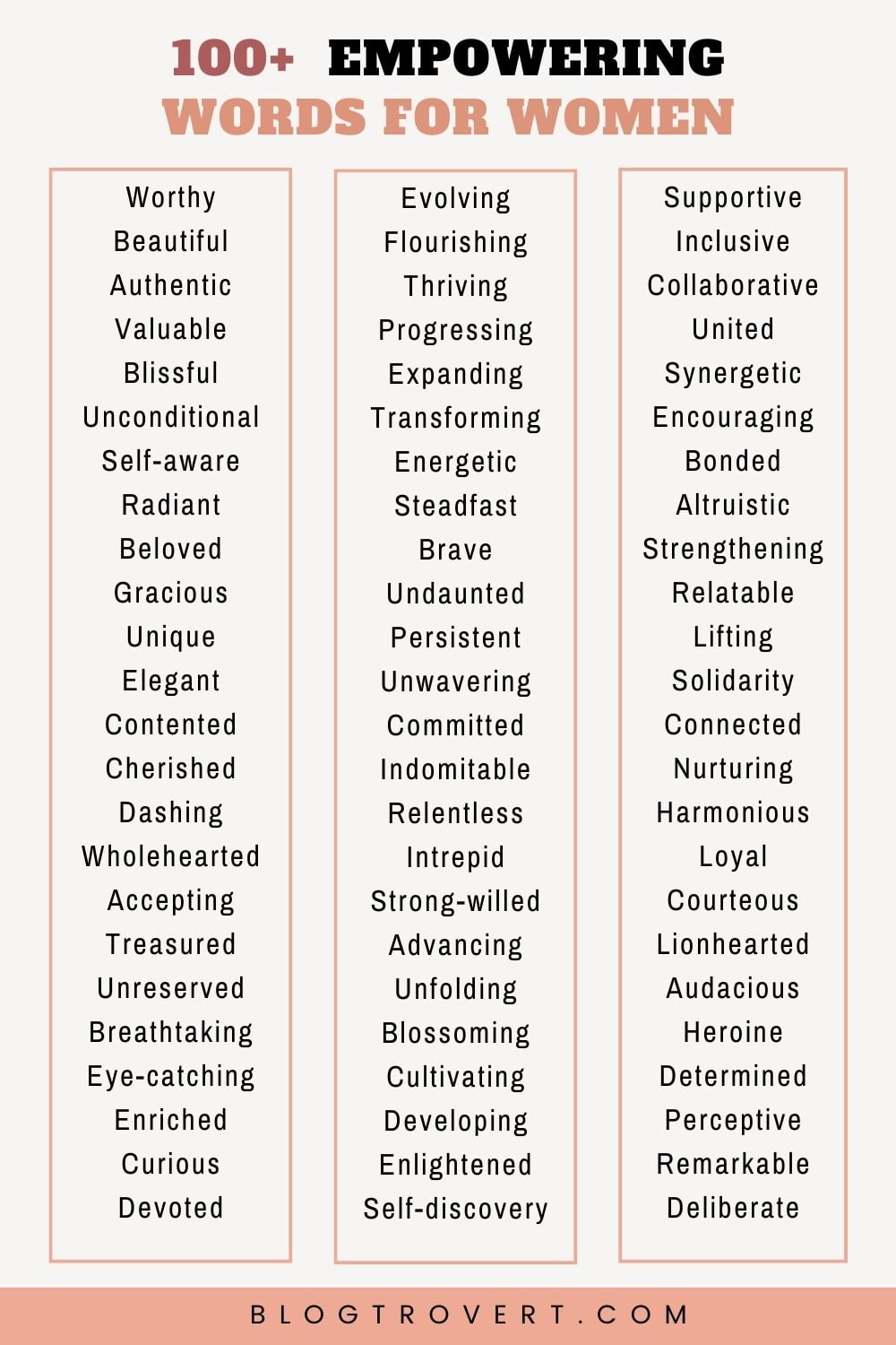 225 Empowering Words For Women To Inspire And Uplift Each Other