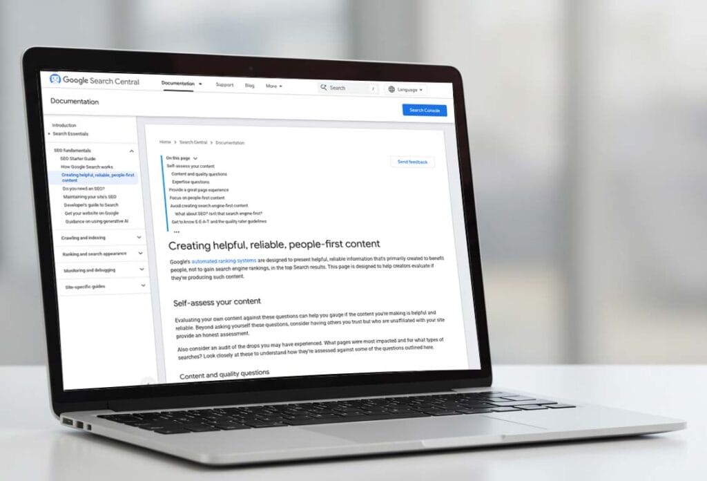 Google helpful content update